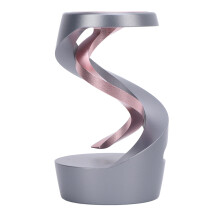 Desktop schwebende Gyroskop Desktop Spirale Gyroskop Tischdekoration Metall Desktop schwebendes Gyroskop für Zuhause Büro Grau + Roségold