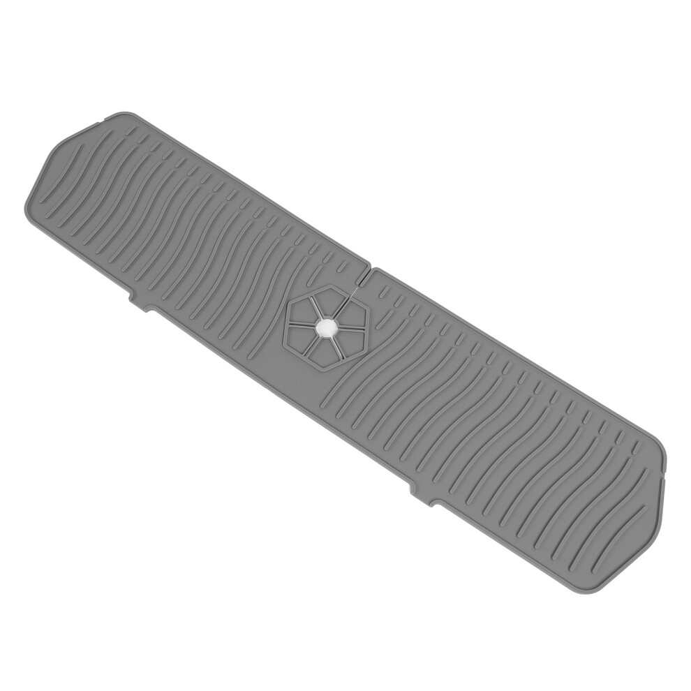 Gray Sink Splash Guard Antislip Versatile Soft Silicone