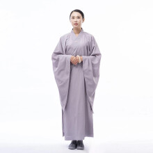 (grey, 42) Meditation Zen Shaolin Hanfu Chinese Robe Traditional Clothings Man/Women Cloth
