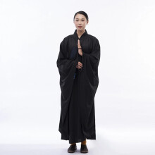 (black, 39) Meditation Zen Shaolin Hanfu Chinese Robe Traditional Clothings Man/Women Cloth
