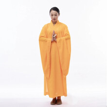 (golden yellow, 40) Meditation Zen Shaolin Hanfu Chinese Robe Traditional Clothings Man/Women Cloth