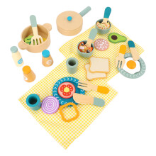 Ensemble d'ustensiles de cuisine en bois de cerisier jouets en bois
