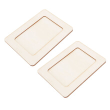 2 cornici in legno non rifinite 19,1x14,1 cm verniciabili
