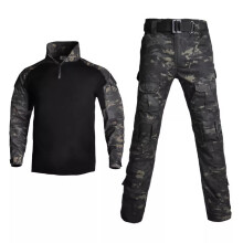 (Dark Night Camouflage, L/34) Tactical Military G3 Shirt&Pants Suits Combat Uniform Multi-Camo Special Forces