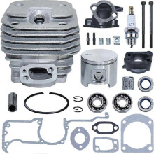 Piston and cylinder kit for Husqvarna 61 and Jonsered 630 625 chainsaws, AUMEL Cylinder + Piston + Oil seal + Diaphragm + Spark plug 26 in 1 spare par