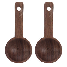 Coffee & Spices Wooden Measuring Spoons Walnut Teaspoon for Coffee Tea 2pcs