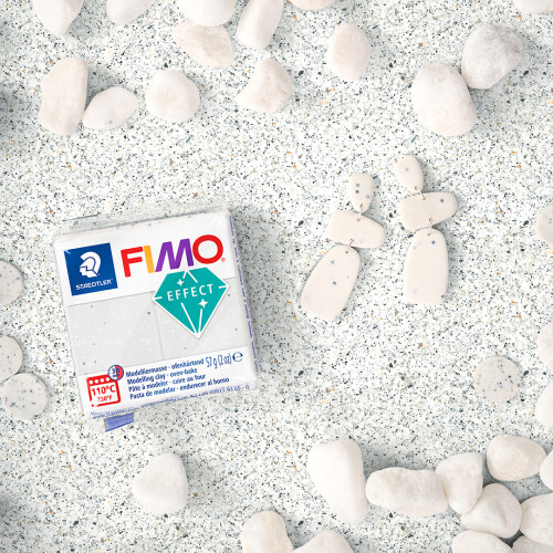 Staedtler (Stone White Granite) FIMO Effect Polymer Oven Modelling Clay - 57g 2