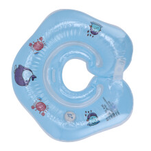 Neugeborenen-Schwimmring Aufblasbarer Schwimmkragen Babyschwimmring Spielzeug für 0-18 Monate Baby Blau