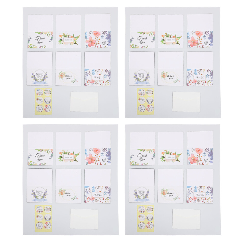 24 Set Thank You Cards with Envelopes Wildflower