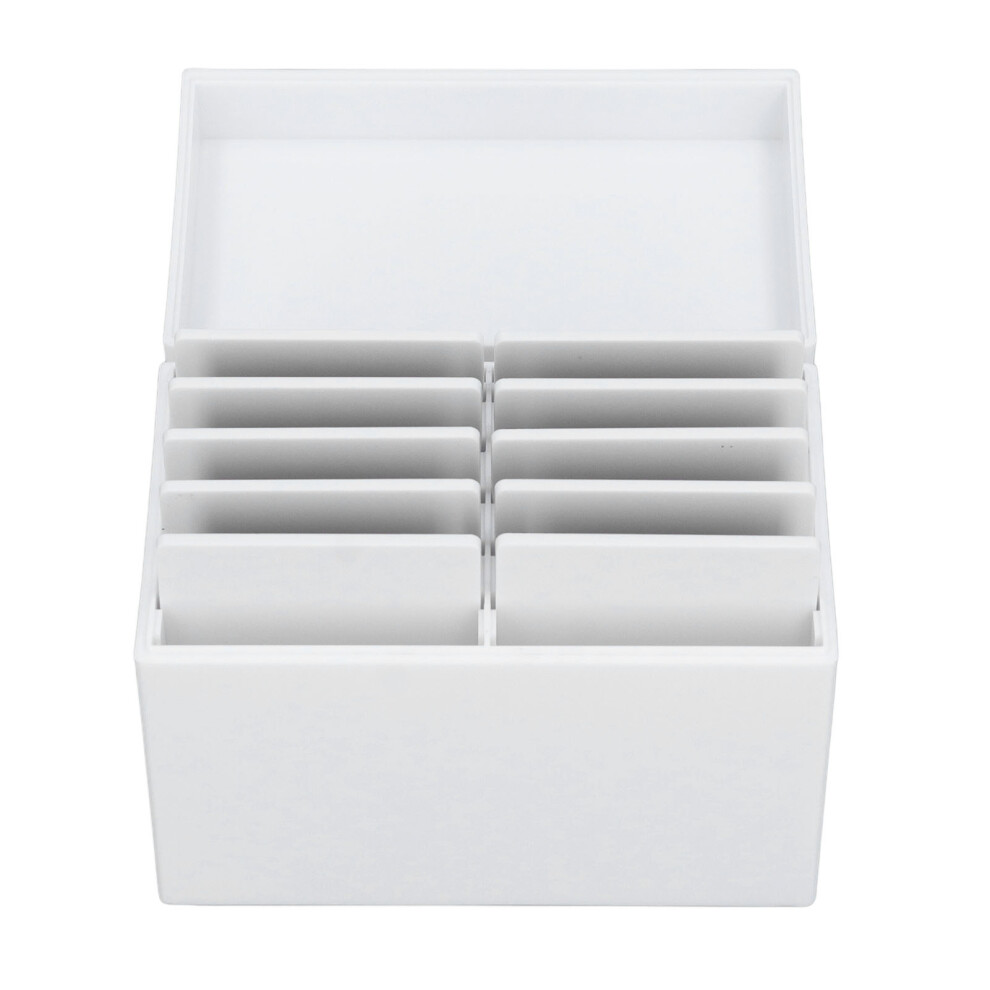 White 10 Layers Acrylic Eyelash Storage Box With