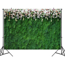 Sfondo in vinile con foglie artificiali 1.5 x 2.1 m Foto