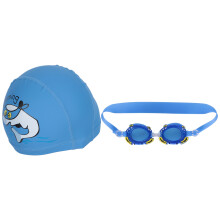 Kinder Schwimmbrille Jungen Mädchen Anti-Beschlag Schwimmbrille Süßer Krebs Cartoon (Blauer Krebs)