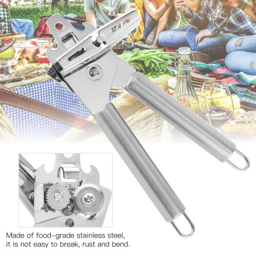 Stainless Steel 3 in 1 Handheld Manual Can Opener - Kitchen Multi-Function Tool 2