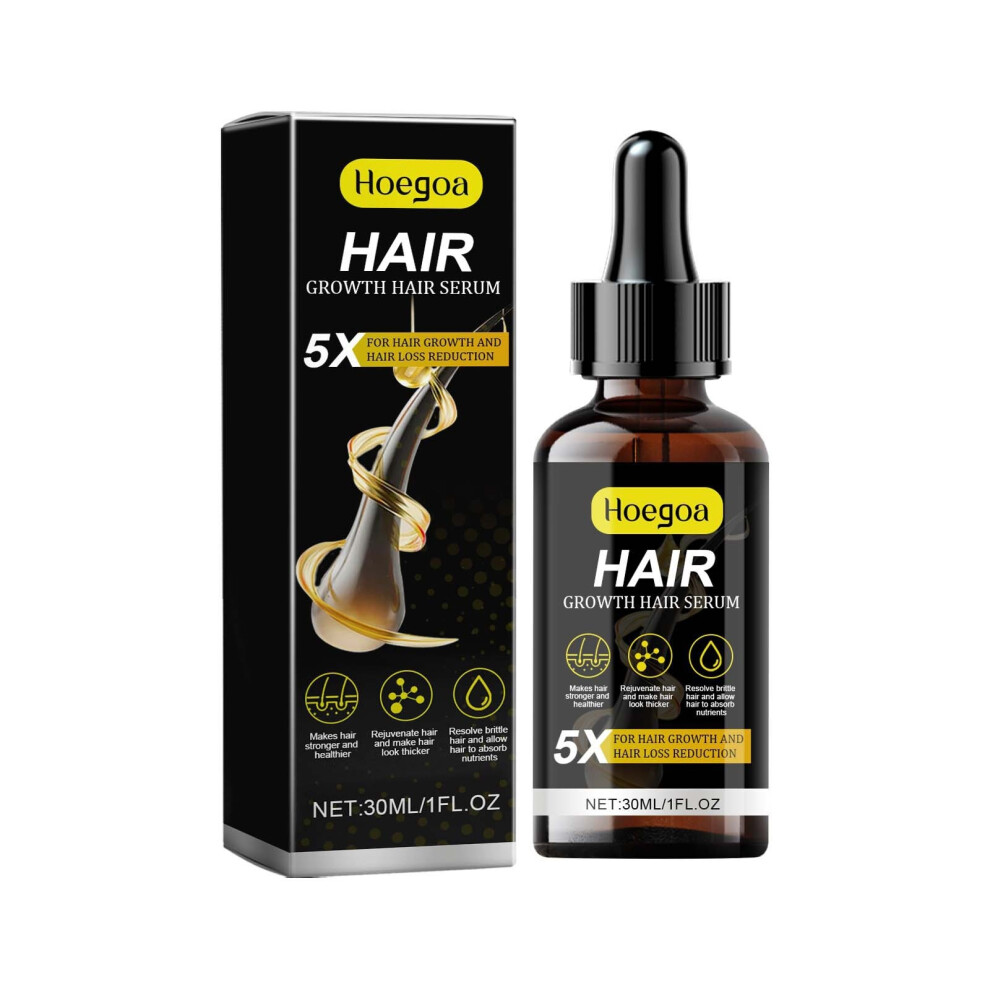 Hair Growth Serum for Thicker, Fuller Hair Nourishes Scalp, Promotes Hair Growth, Prevents Hair Loss with Ginseng