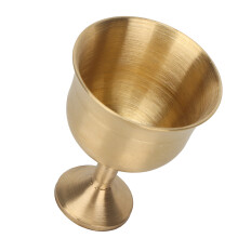 Elegant Brass Wine Goblet 8.5 oz Drinking Cup Decoration Gift Collection
