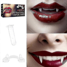 Scary Creepy Vampire Fangs Fake Teeth Halloween Costume Props for Adults and Kids
