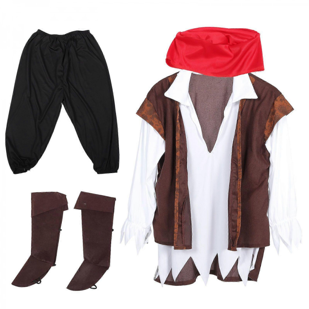 1 Set Men's Pirate Costume Halloween Prop 61x23cm Cosplay Role Play Supplies-image-OPC-PJRWVPZ-NEW
