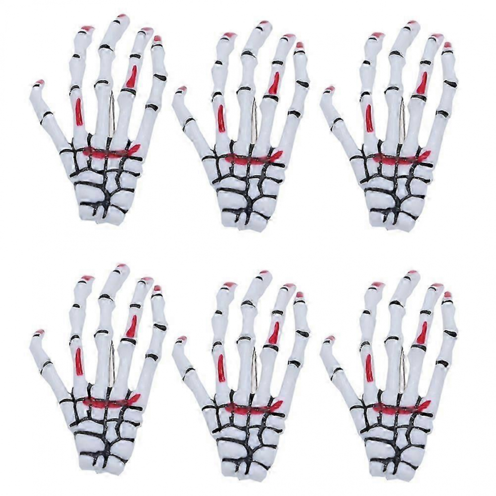 Halloween Hairpin Hand Bone Shape Plastic Hair Clip Set for Women 8-Piece Multi-image-OPC-PJRWXQN-NEW