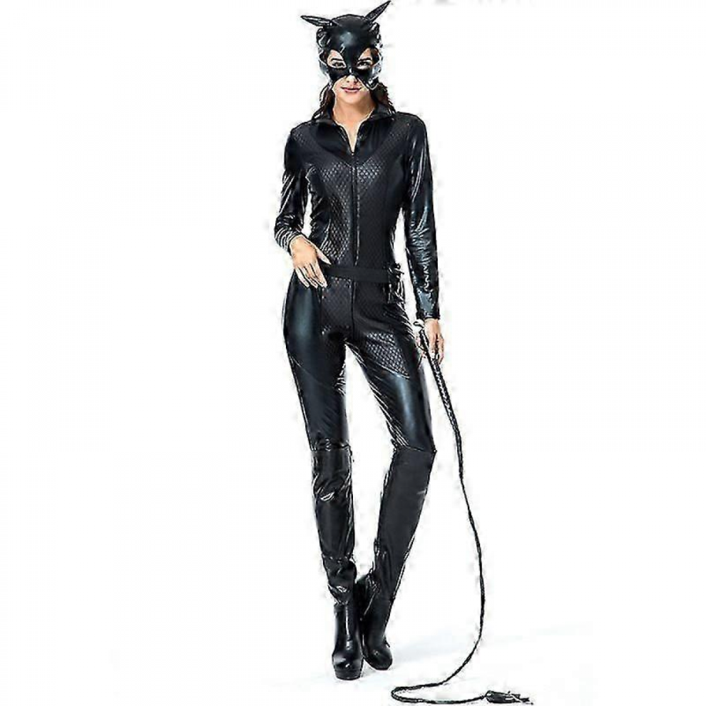 Leather Halloween Cat Girl Cosplay Costume Night Show Performance 45.52 180cm-image-OPC-PJRWYBG-NEW