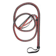 74.8 Inch Red Black Cosplay Leather Whip Accessory
