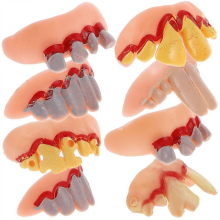 Halloween Ugly Teeth Set for Parties, Assorted Colors