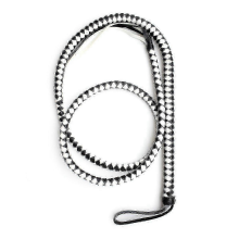 Cosplay Leather Whip 74.8 Inch Black and White