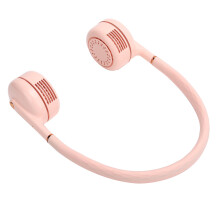 Ventilatore da collo USB 2400 mAh rosa, 5 W, regolabile