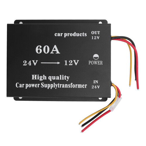 Convertitore DC 24V-12V 600W 60A, Nero, Ponte completo 2