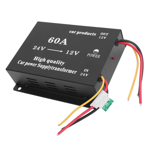 Convertitore DC 24V-12V 600W 60A, Nero, Ponte completo