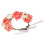 Bandeau couronne de fleurs ajustable couleur corail beige 12