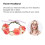 Bandeau couronne de fleurs ajustable couleur corail beige 8