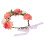 Bandeau couronne de fleurs ajustable couleur corail beige 15