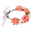 Bandeau couronne de fleurs ajustable couleur corail beige 16