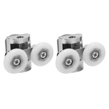 23 mm Doppeltes Duschtürrollen, Aufhängungsrad, Umlenkwheel, obere und untere Räder, Badezimmerzubehör