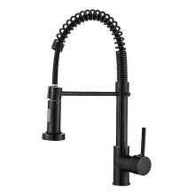 Kitchen mixer tap Matte black kitchen faucet with pull-out sprayer black Tw