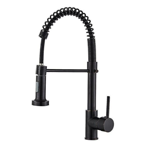 Kitchen mixer tap Matte black kitchen faucet with pull-out sprayer black Tw