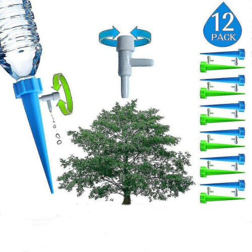 12 Pack Plant Automatic Watering Device,self Spikes System with Slow Release Control Valve,dripper Tw 1