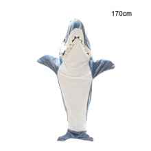 (170cm) Shark Blanket Hoodie Adult - Shark Onesie Adult Wearable Blanket - Shark Blanket Super Soft Cozy Flannel Hoodie Shark Sleeping Bag Tw
