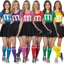 (La La Flower, Pink) Women's School Girls Musical Party Halloween Cheerleader Costume Fancy Dress Tw