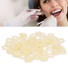 100 Stück / Tasche Orthodontische Gummiketten Elastische Gummibänder für Zahnspangen Zubehör 1/4 Zoll