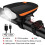 (orange Light) Bicycle Front Light with Bike Horn USB Rechargeable Lantern Tw 1