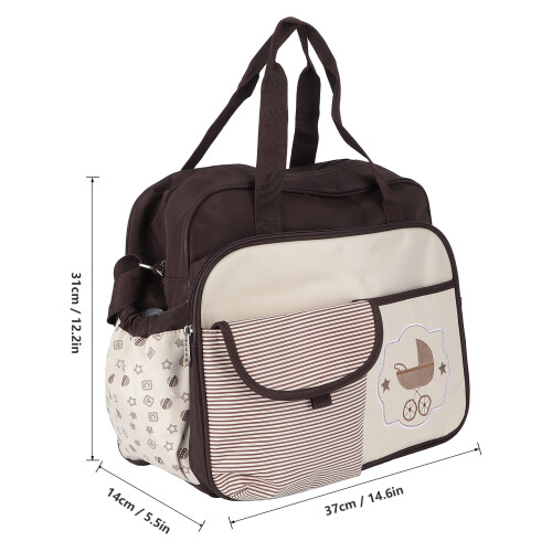 StrollerNappyBag Grande capacità 31x14x37cm caffè 2