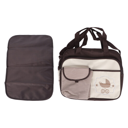 StrollerNappyBag Grande capacità 31x14x37cm caffè 1