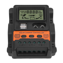 Contrôleur de charge solaire PWM 100A 12V/24V orange USB