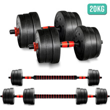 (Default) Adjustable 20kg Dumbbells Weights set for Men Women, Dumbbell hand weight Barbell Perfect for Bodybuilding fitness weight lifting training