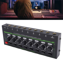 Amplificateur de casque 8 canaux 197x72x27mm prise EU