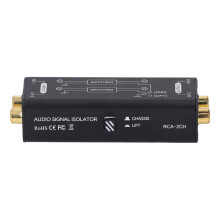 Isolatore di rumore da loop di terra a 2 canali 106x26x32mm Nero