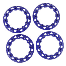 4 pièces capuchons de moyeu de roue bleus en ABS pour ATV de 8 pouces