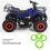 4 pièces cache-moyeu de roue ATV Go-Kart vert ABS 7 pouces 4