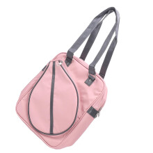 Badmintontasche Schultertasche, trocken/wasserabweisend, Nylon, großes Fassungsvermögen, Badmintonschläger-Tasche mit Laptop-Fach, hellrot